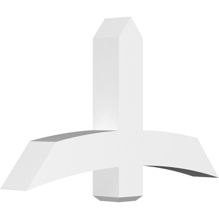 Ekena Millwork Bellingham Architectural Grade PVC Gable Bracket, 48"W x 28"H x 6"D x 6"F, 14/12 Pitch GBP048X28X0606BEL00